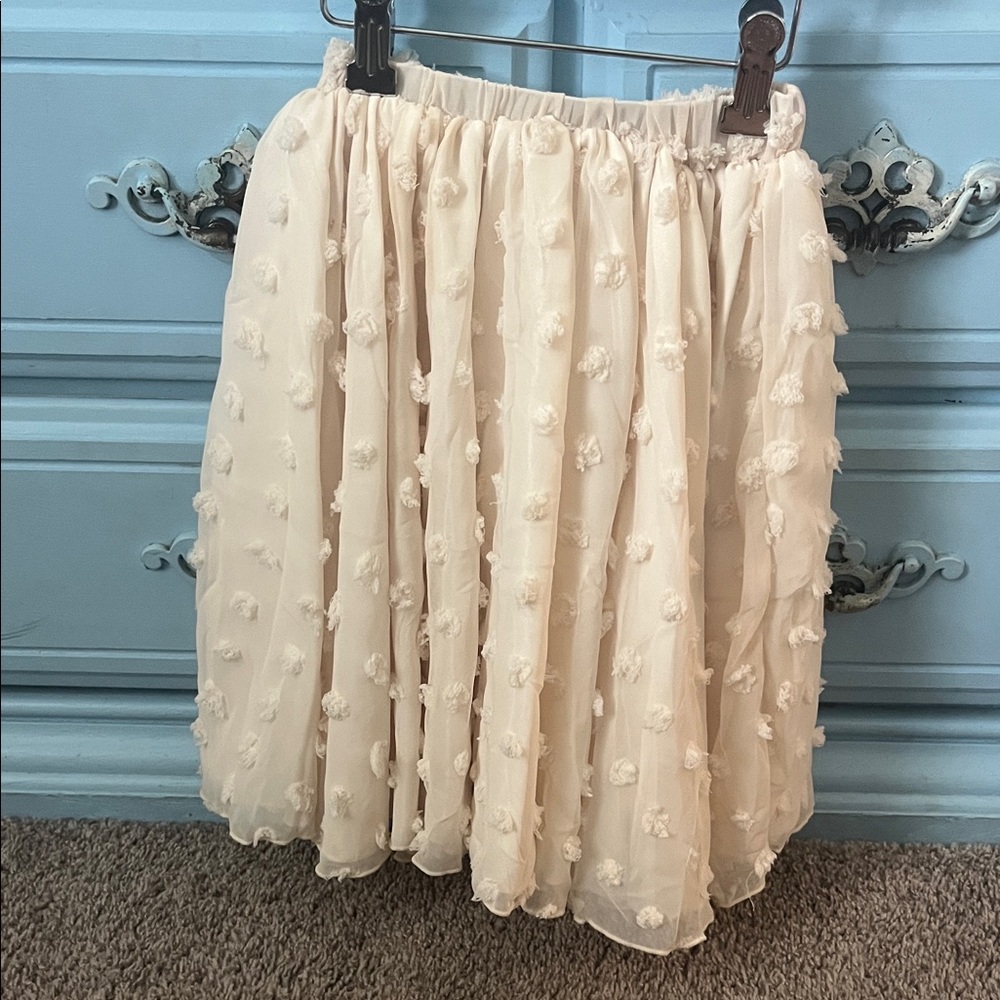 Adorable long Cream Skirt for 18-24 months (runs big imo)